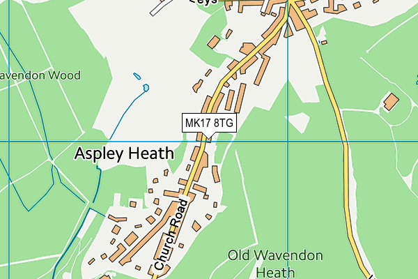 MK17 8TG map - OS VectorMap District (Ordnance Survey)