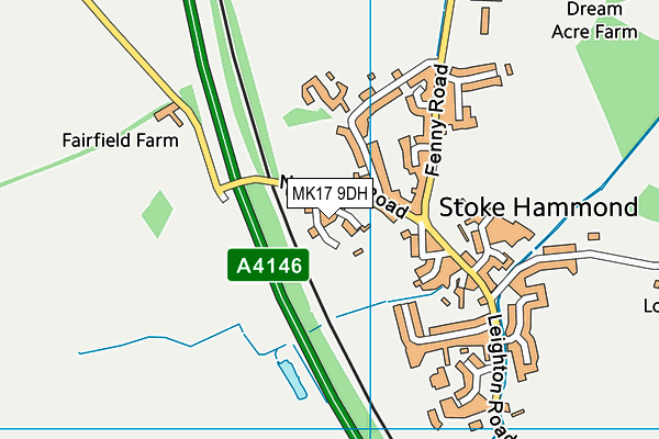 MK17 9DH map - OS VectorMap District (Ordnance Survey)