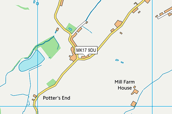 MK17 9DU map - OS VectorMap District (Ordnance Survey)