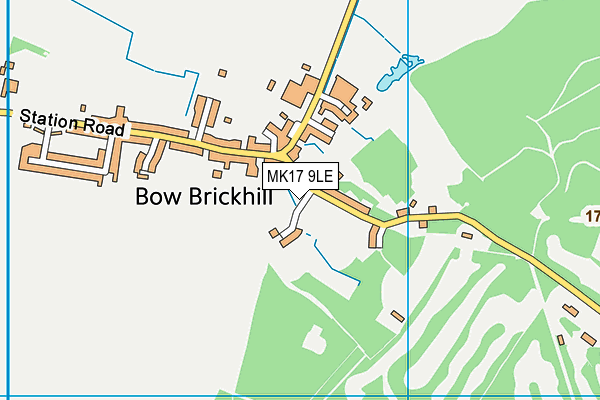 MK17 9LE map - OS VectorMap District (Ordnance Survey)