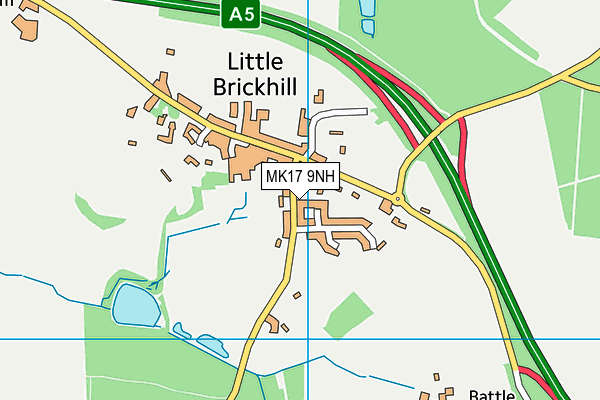 MK17 9NH map - OS VectorMap District (Ordnance Survey)