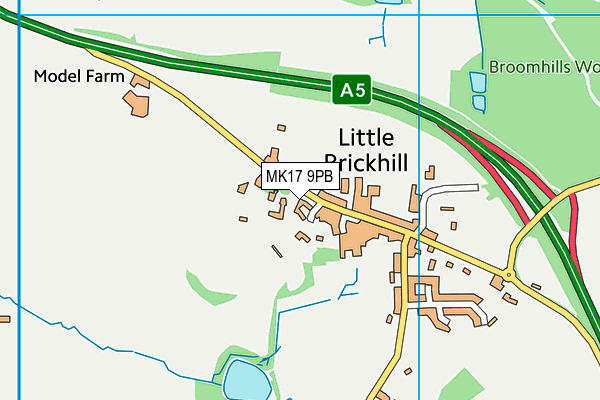 MK17 9PB map - OS VectorMap District (Ordnance Survey)