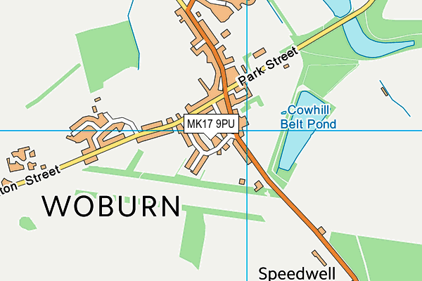 MK17 9PU map - OS VectorMap District (Ordnance Survey)