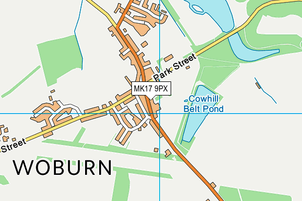 MK17 9PX map - OS VectorMap District (Ordnance Survey)