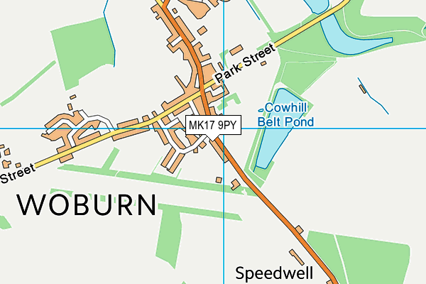 MK17 9PY map - OS VectorMap District (Ordnance Survey)
