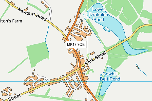 MK17 9QB map - OS VectorMap District (Ordnance Survey)