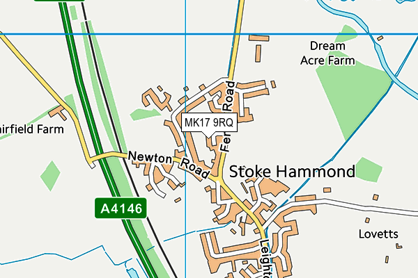 MK17 9RQ map - OS VectorMap District (Ordnance Survey)