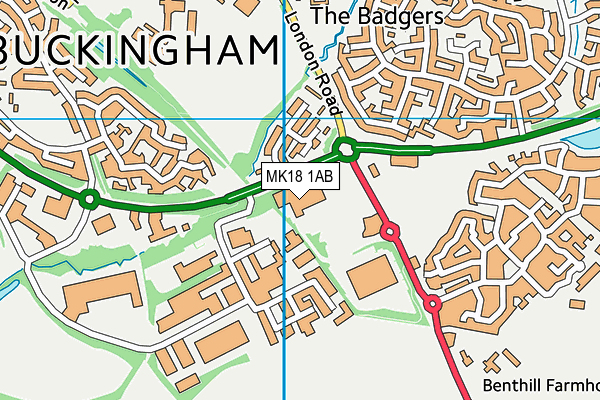 MK18 1AB map - OS VectorMap District (Ordnance Survey) MK18 1AB map - OS VectorMap District (Ordnance Survey)