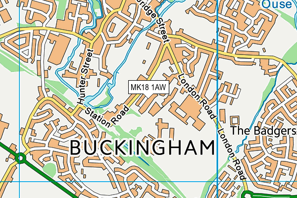 MK18 1AW map - OS VectorMap District (Ordnance Survey) MK18 1AW map - OS VectorMap District (Ordnance Survey)