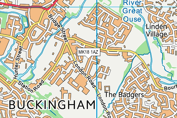 MK18 1AZ map - OS VectorMap District (Ordnance Survey) MK18 1AZ map - OS VectorMap District (Ordnance Survey)