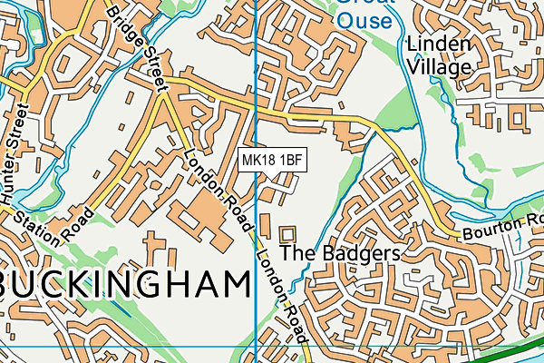 MK18 1BF map - OS VectorMap District (Ordnance Survey) MK18 1BF map - OS VectorMap District (Ordnance Survey)