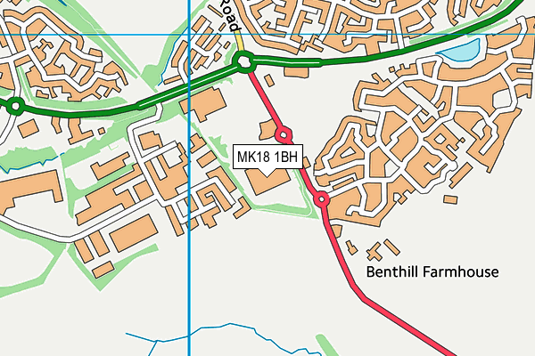 MK18 1BH map - OS VectorMap District (Ordnance Survey) MK18 1BH map - OS VectorMap District (Ordnance Survey)
