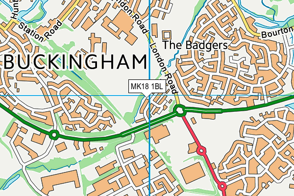 MK18 1BL map - OS VectorMap District (Ordnance Survey) MK18 1BL map - OS VectorMap District (Ordnance Survey)
