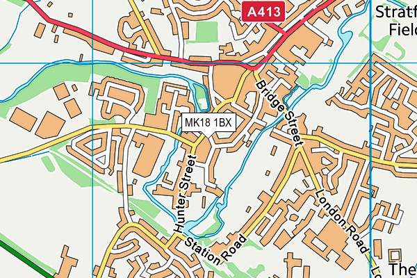 MK18 1BX map - OS VectorMap District (Ordnance Survey) MK18 1BX map - OS VectorMap District (Ordnance Survey)
