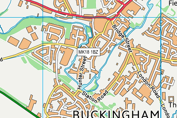 MK18 1BZ map - OS VectorMap District (Ordnance Survey) MK18 1BZ map - OS VectorMap District (Ordnance Survey)