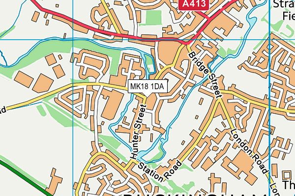 MK18 1DA map - OS VectorMap District (Ordnance Survey) MK18 1DA map - OS VectorMap District (Ordnance Survey)