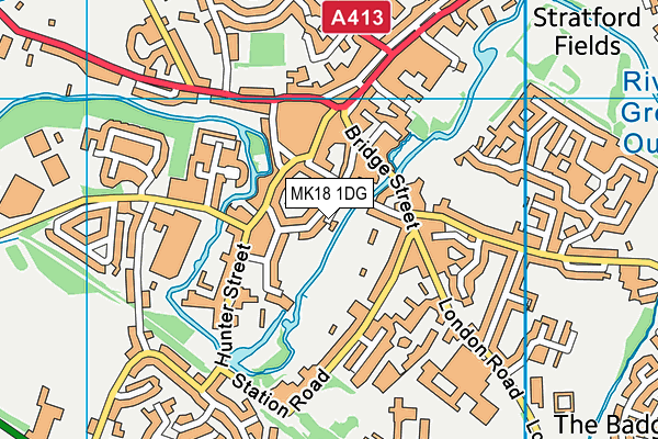 MK18 1DG map - OS VectorMap District (Ordnance Survey) MK18 1DG map - OS VectorMap District (Ordnance Survey)