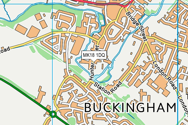 MK18 1DQ map - OS VectorMap District (Ordnance Survey)