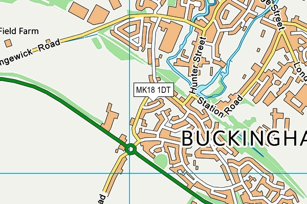 MK18 1DT map - OS VectorMap District (Ordnance Survey) MK18 1DT map - OS VectorMap District (Ordnance Survey)