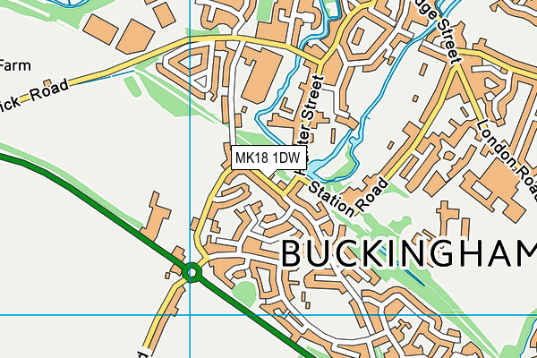 MK18 1DW map - OS VectorMap District (Ordnance Survey) MK18 1DW map - OS VectorMap District (Ordnance Survey)