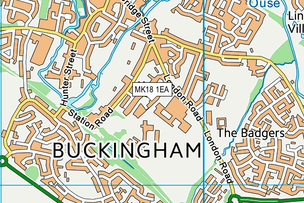 MK18 1EA map - OS VectorMap District (Ordnance Survey) MK18 1EA map - OS VectorMap District (Ordnance Survey)