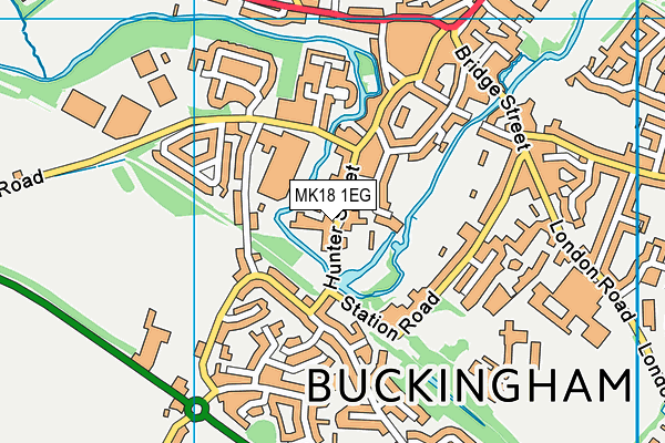 MK18 1EG map - OS VectorMap District (Ordnance Survey) MK18 1EG map - OS VectorMap District (Ordnance Survey)