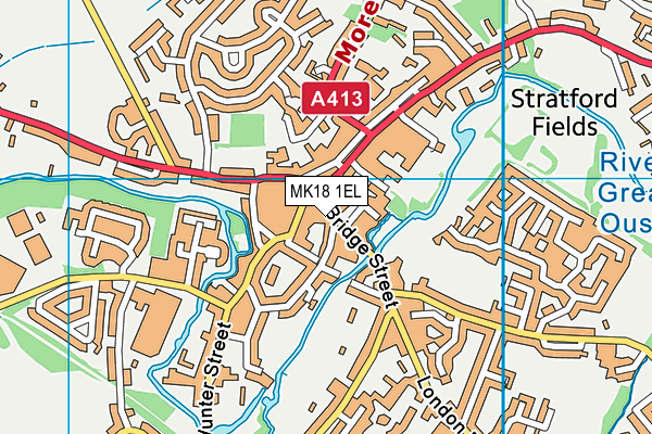 MK18 1EL map - OS VectorMap District (Ordnance Survey) MK18 1EL map - OS VectorMap District (Ordnance Survey)