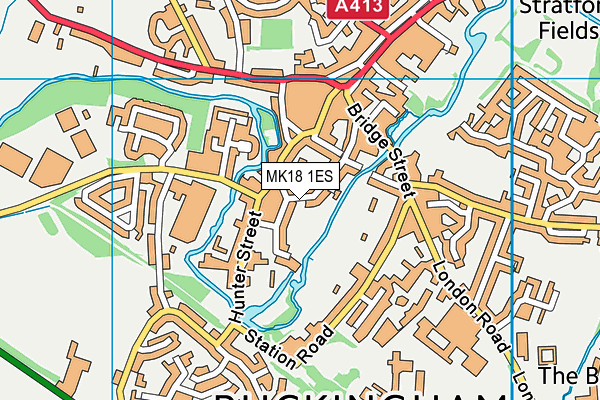 MK18 1ES map - OS VectorMap District (Ordnance Survey) MK18 1ES map - OS VectorMap District (Ordnance Survey)
