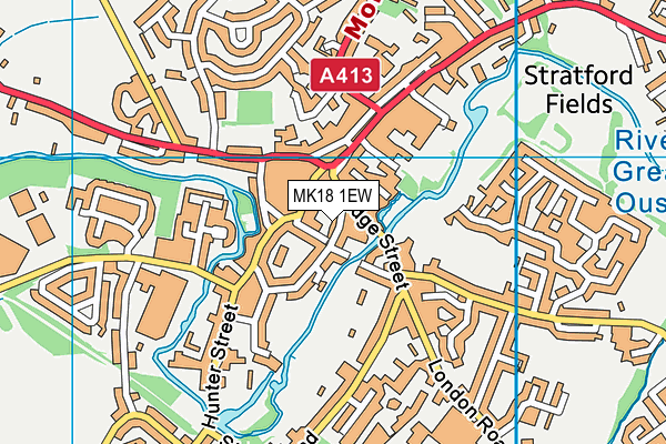 MK18 1EW map - OS VectorMap District (Ordnance Survey) MK18 1EW map - OS VectorMap District (Ordnance Survey)