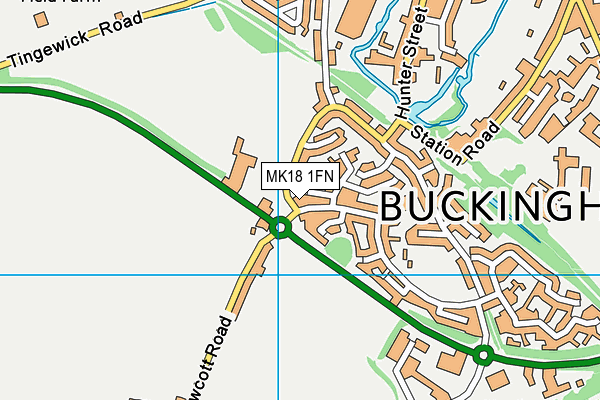 MK18 1FN map - OS VectorMap District (Ordnance Survey) MK18 1FN map - OS VectorMap District (Ordnance Survey)