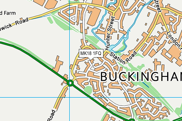 MK18 1FQ map - OS VectorMap District (Ordnance Survey) MK18 1FQ map - OS VectorMap District (Ordnance Survey)