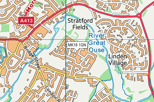 MK18 1GN map - OS VectorMap District (Ordnance Survey) MK18 1GN map - OS VectorMap District (Ordnance Survey)