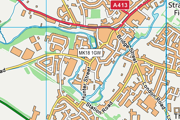MK18 1GW map - OS VectorMap District (Ordnance Survey) MK18 1GW map - OS VectorMap District (Ordnance Survey)