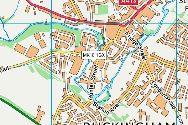 MK18 1GX map - OS VectorMap District (Ordnance Survey) MK18 1GX map - OS VectorMap District (Ordnance Survey)