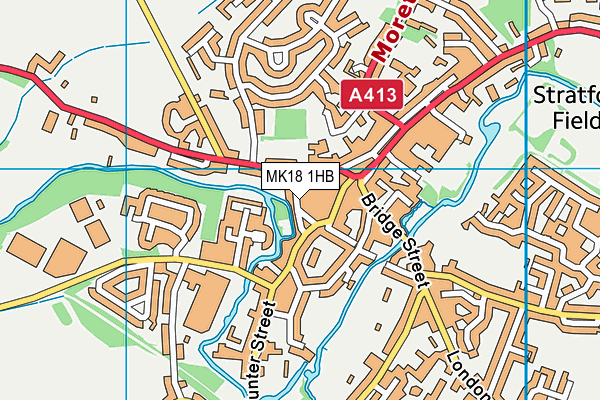 MK18 1HB map - OS VectorMap District (Ordnance Survey)