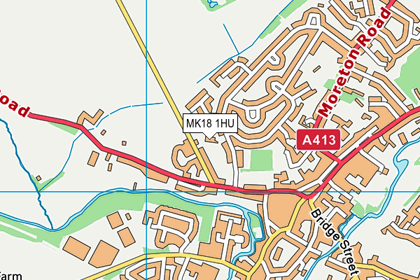 MK18 1HU map - OS VectorMap District (Ordnance Survey)