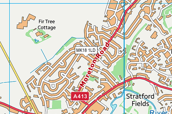 MK18 1LD map - OS VectorMap District (Ordnance Survey) MK18 1LD map - OS VectorMap District (Ordnance Survey)