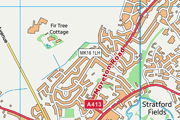 MK18 1LH map - OS VectorMap District (Ordnance Survey) MK18 1LH map - OS VectorMap District (Ordnance Survey)