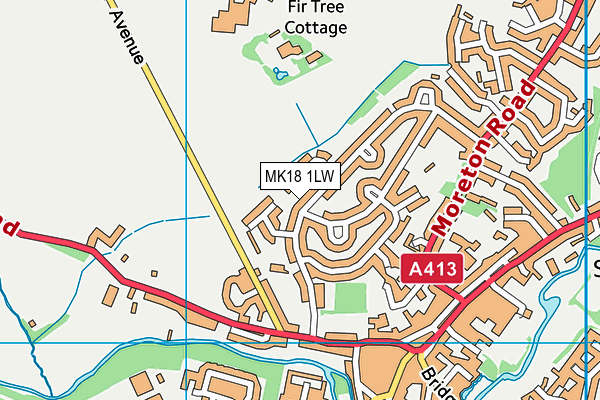 MK18 1LW map - OS VectorMap District (Ordnance Survey) MK18 1LW map - OS VectorMap District (Ordnance Survey)