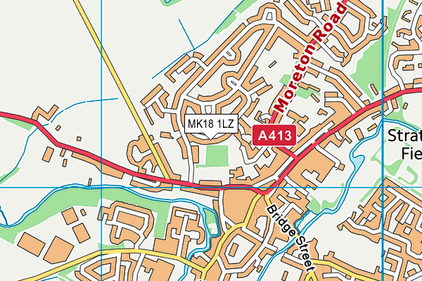 MK18 1LZ map - OS VectorMap District (Ordnance Survey) MK18 1LZ map - OS VectorMap District (Ordnance Survey)