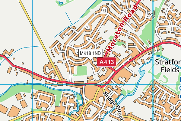 MK18 1ND map - OS VectorMap District (Ordnance Survey) MK18 1ND map - OS VectorMap District (Ordnance Survey)