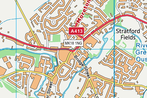 MK18 1NG map - OS VectorMap District (Ordnance Survey) MK18 1NG map - OS VectorMap District (Ordnance Survey)