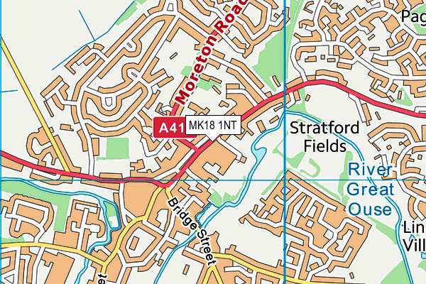 MK18 1NT map - OS VectorMap District (Ordnance Survey)