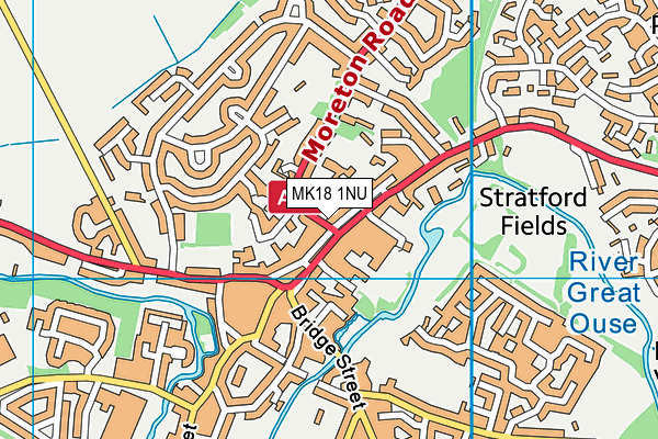 MK18 1NU map - OS VectorMap District (Ordnance Survey)