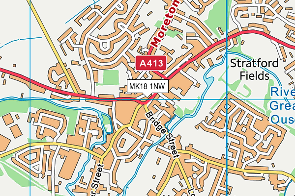 MK18 1NW map - OS VectorMap District (Ordnance Survey) MK18 1NW map - OS VectorMap District (Ordnance Survey)