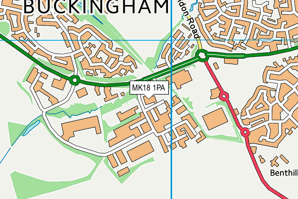 MK18 1PA map - OS VectorMap District (Ordnance Survey) MK18 1PA map - OS VectorMap District (Ordnance Survey)
