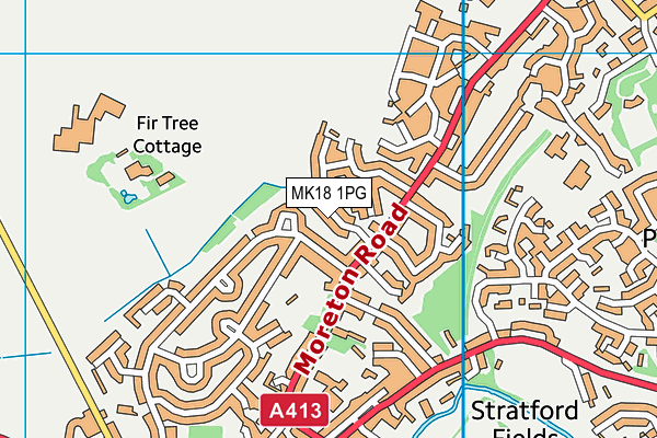 MK18 1PG map - OS VectorMap District (Ordnance Survey) MK18 1PG map - OS VectorMap District (Ordnance Survey)