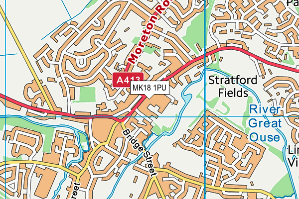 MK18 1PU map - OS VectorMap District (Ordnance Survey) MK18 1PU map - OS VectorMap District (Ordnance Survey)