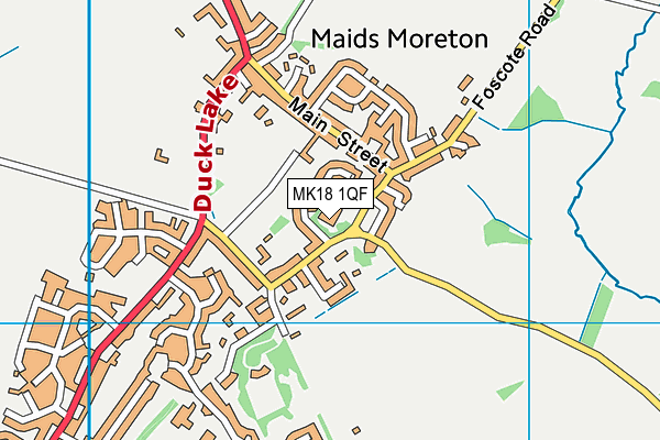 MK18 1QF map - OS VectorMap District (Ordnance Survey) MK18 1QF map - OS VectorMap District (Ordnance Survey)