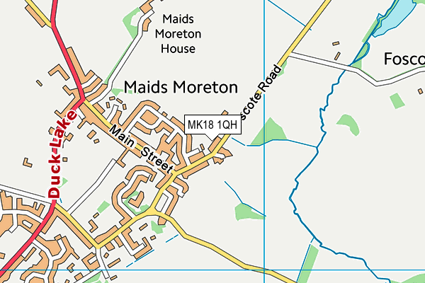 MK18 1QH map - OS VectorMap District (Ordnance Survey) MK18 1QH map - OS VectorMap District (Ordnance Survey)